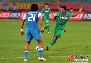 Xu taking a free kick