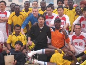 China and Africa pose together after a well contested match that saw Africa crowned as champions.