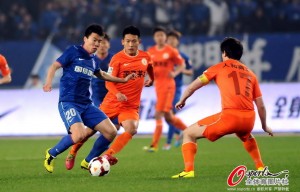 Sun Ke runs at Sun Jihai as Jiangsu Sainty face Guizhou Renhe