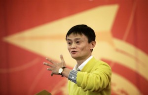 Chairman and chief executive of Alibaba Group Jack Ma speaks at a news conference in Beijing