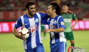 Twin Heroes: Goal-a-game man Abderazzak Hamdallah and local legend Lu Lin