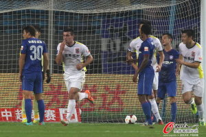 Beciraj scored 2 goals against Jiangsu, taking his total to 6 this season