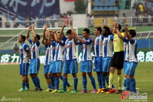 The blue and whites celebrate their best ever CSL season