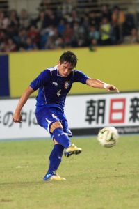 A Chinese Taipei clears the ball c.CTFA