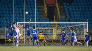 Chinese Taipei and North Korea compete for a high ball c. CTFA