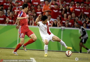 Good To Be Back: Hao Junmin returned to the starting line-up against North Korea