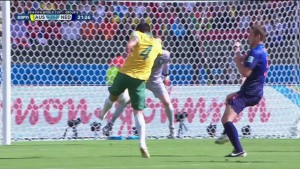 One For The Ages:Tim Cahill scored a spectacular volley in the 2014 World Cup against Holland