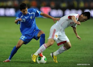 Forgettable: The last time the two sides met Uzbekistan won 2-1