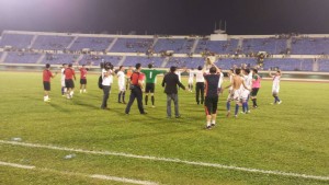 Taiwan’s players and staff celebrate the 2-0 Second Leg victory in Brunei – c. CTFA