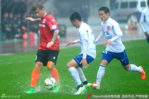 Wet and Wild: Jiangxi's clash with Yanbian was marred by torrential rain 