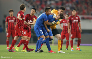 Li Jianbin was apoplectic at the events of the day, and had to be physically restrained by teammates as he left the field