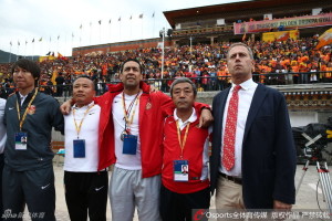 Look Of Uncertainty: Did Alain Perrin (r) hatch an ingenious plan to wear down Bhutan