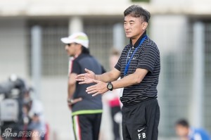 Under-23 manager Fu Bo roams the touchline during last summer's Toulon Tournament 