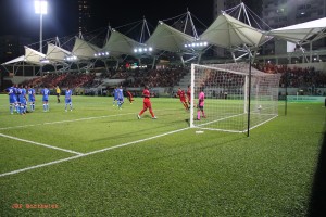 Lam Ka-Wai slots home a freekick 