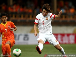 Yang Xu scored a hat-trick against Bhutan