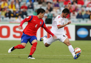 Shanghai SIPG's Kim Ju-young in action for South Korea