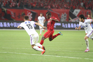 Gyan was instrumental in turning the game in SIPG's favour