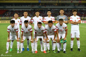 China's starting eleven was much changed from Sunday's game against South Korea