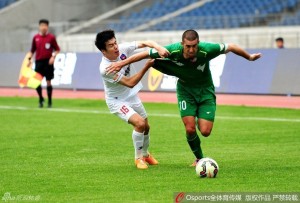 Xinjiang's Cristian Danalache didn't score against former side Qingdao Jonoon, but he victorious