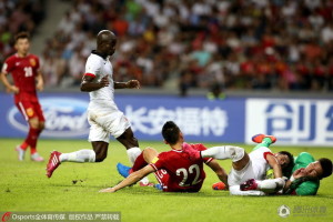 Yu Dabao (22) failed to take advantage of his opportunity to lead the Chinese attack