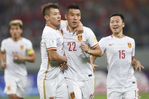 Yu Dabao (22) has scored seven times for China in 2015