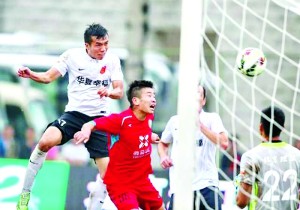 Long OverZhu: Zhu Haiwei heads in Hebei's equaliser