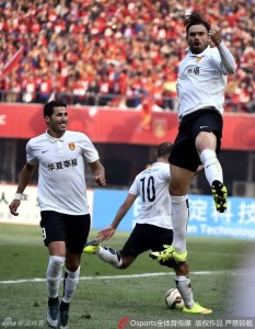 Happy Memories: Edu, Ibba Laajab and Nenad Milijas (10) are all leaving Hebei