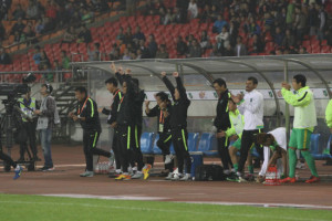 The Greentown bench at the final whistle